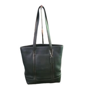 Coach Vintage Glovetanned Leather Travel Tote Bucket Bag Purse Black